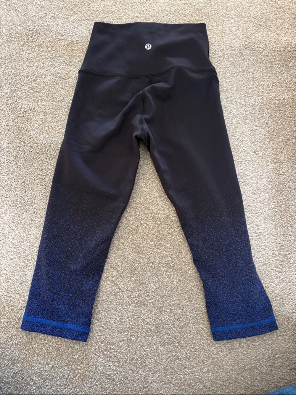 lululemon athletica Black to Blue Ombre Capri Leggings